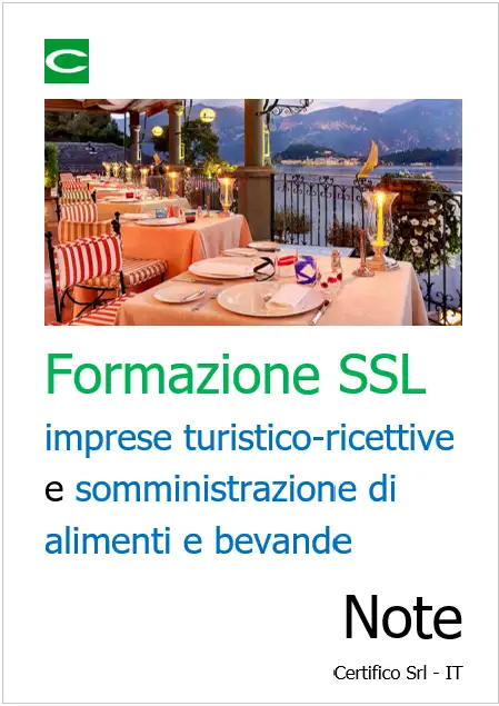 Formazione SSL imprese turistico-ricettive / Note Formazione SSL imprese turistico-ricettive / Note